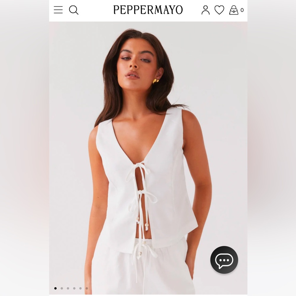 Peppermayo Tina Linen Vest Top